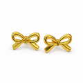 Simple Bow Gold Earrings