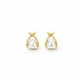 Gold Pearl Stud Earrings