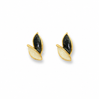 Minimal Leaf Enamel Stud Earrings