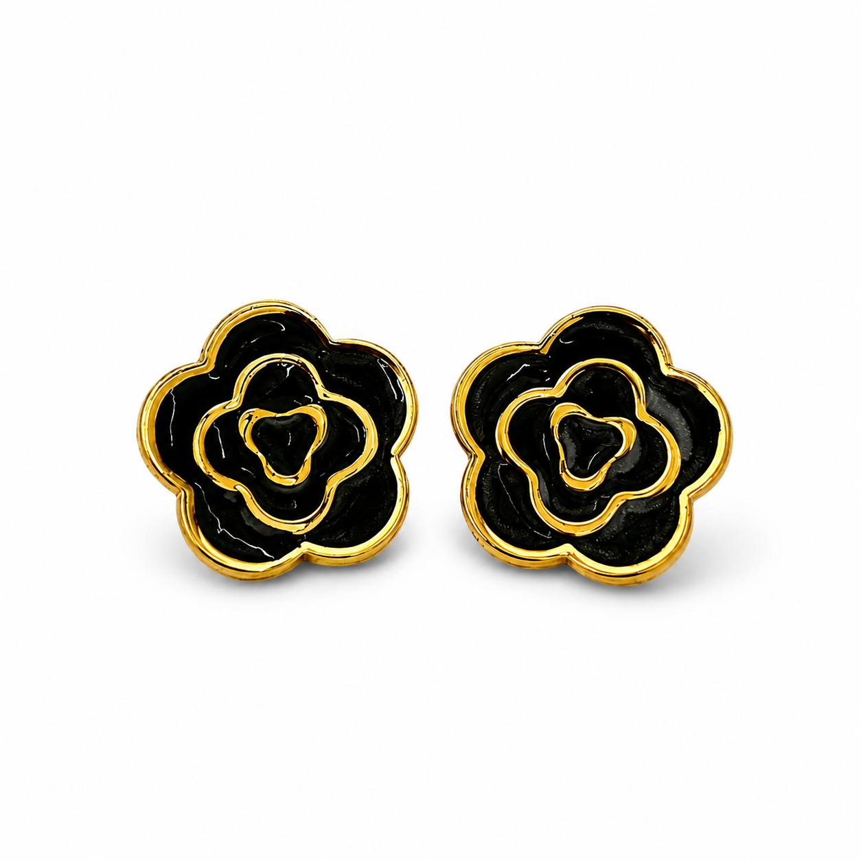 Luxury Black Clover Anti-Tarnish Earrings for Women
