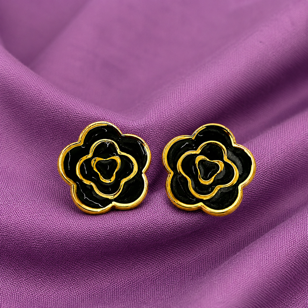 Luxury Black Clover Anti-Tarnish Earrings for Women