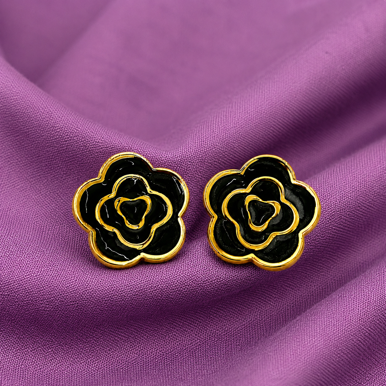 Luxury Black Clover Anti-Tarnish Earrings for Women