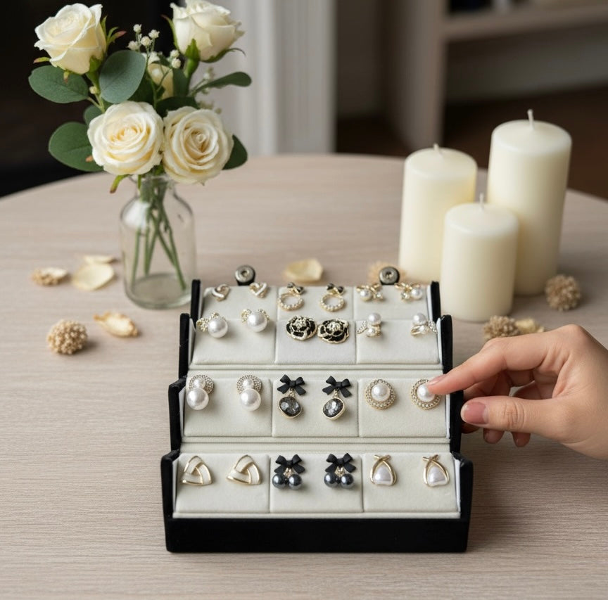 12 set of Earrings with box