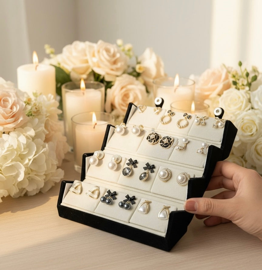 12 set of Earrings with box