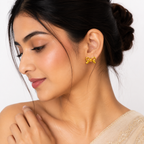 Simple Bow Gold Earrings