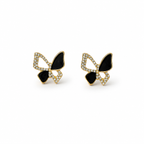 Crystal Butterfly Stud Earrings