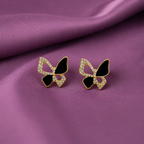 Crystal Butterfly Stud Earrings